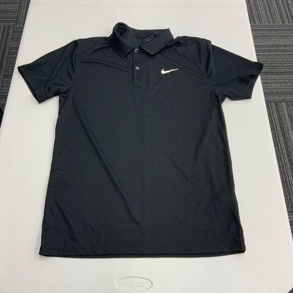 Nike Victory Dri Fit Polo Black/White Small - Picture 1 of 3